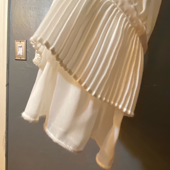 Worthington Sheer off-white Ruffle Blouse - Picture 5 of 16